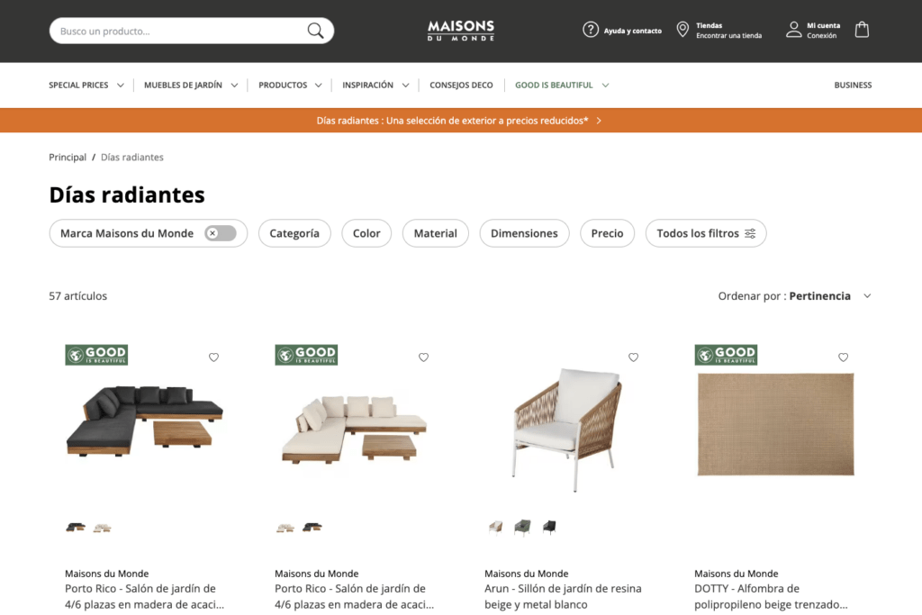 vender en marketplaces: maisons du monde