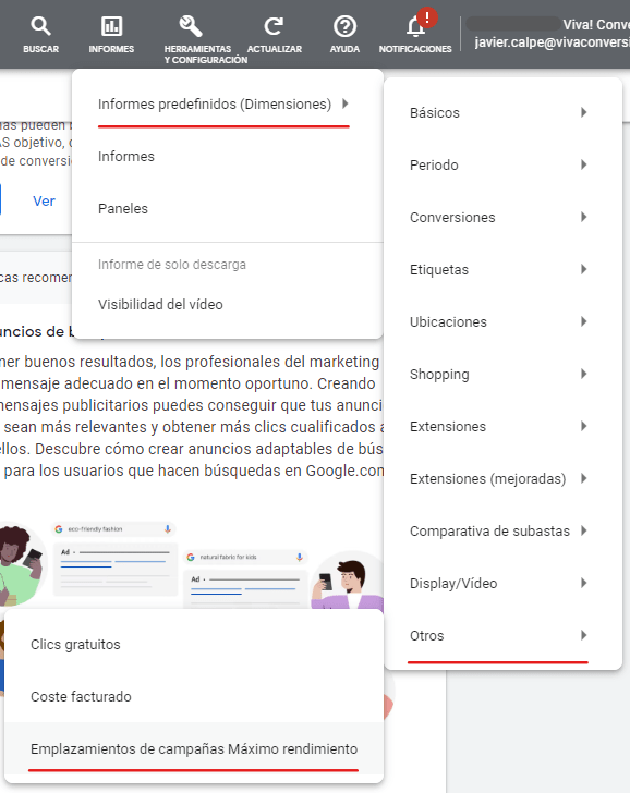 Acceso al informe de emplazamiento