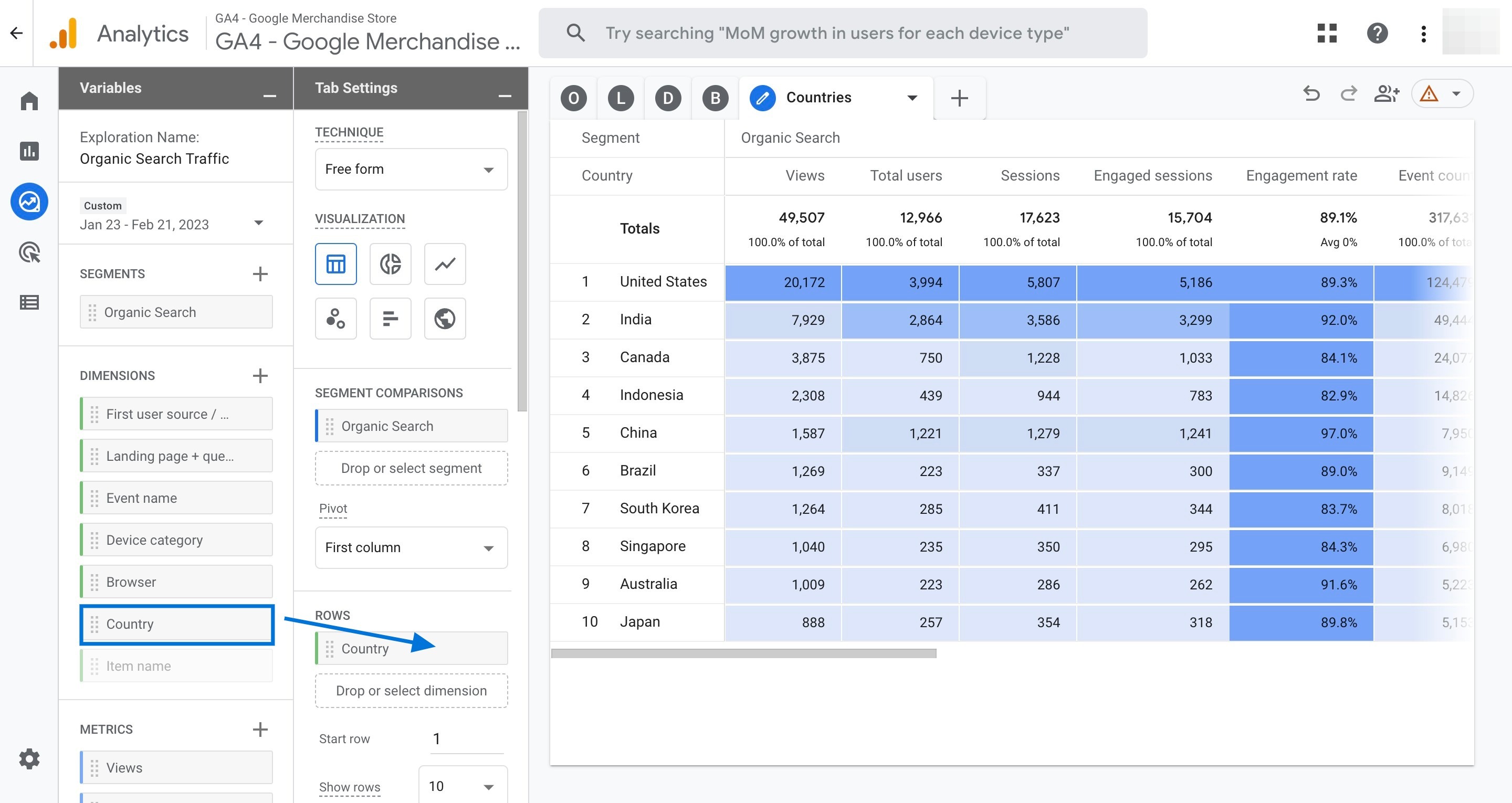 Add dimension & see your report