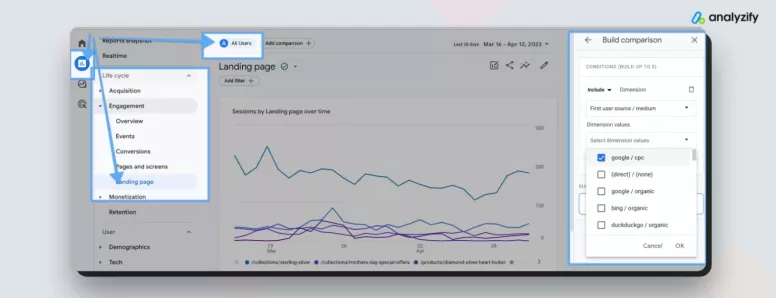 Filtrar y segmentar el informe