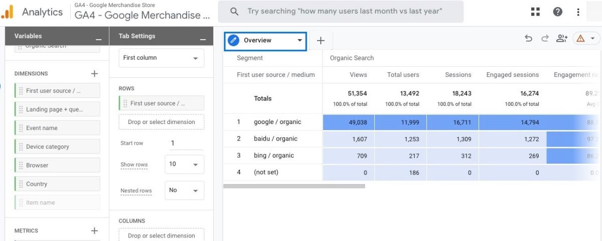 How to View Organic Search Traffic in GA4