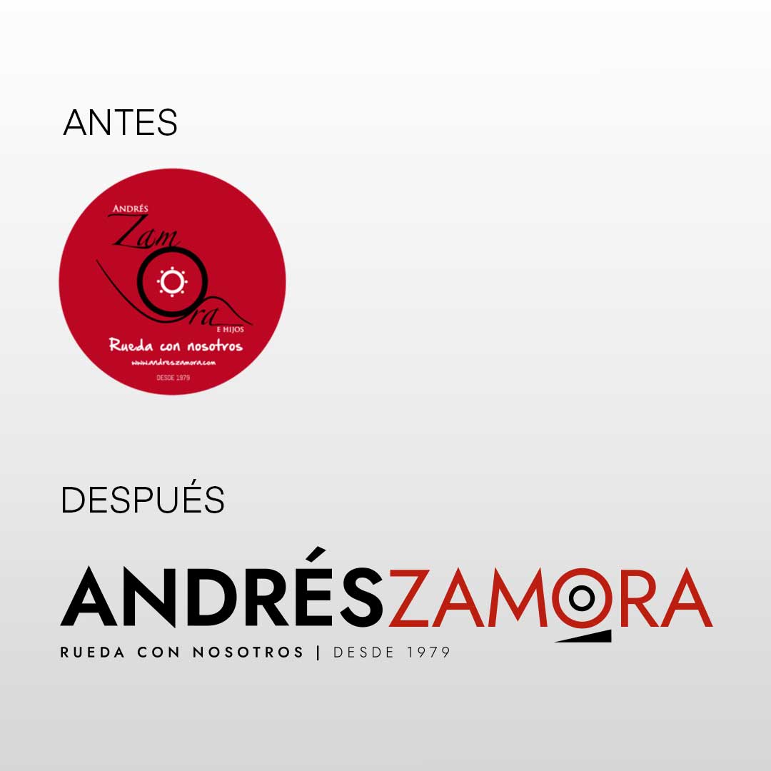 rediseño logotipo identidad corporativa Andrés Zamora